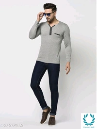 Classy Modern Men Tshirts - S, Grey, Cotton, Pack Of 1